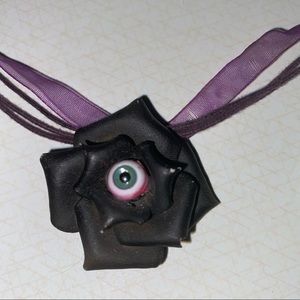 Eyeball in Flower Necklace